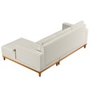 Ver imagem 3 de Sofá Living 200cm 3 Lugares com Chaise Direito Kayrós D05 Linho Cru - Mpozenato