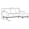 Sofá Living 200cm 3 Lugares com Chaise Direito Kayrós D05 Linho Cru - Mpozenato - 5