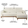Sofá Living 200cm 3 Lugares com Chaise Direito Kayrós D05 Linho Cru - Mpozenato - 4