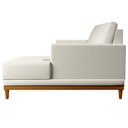 Ver imagem 6 de Sofá Living 200cm 3 Lugares com Chaise Direito Kayrós D05 Linho Cru - Mpozenato