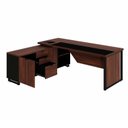 Ver imagem 5 de Mesa Executiva com Armário Lateral e Caixa de Tomadas 3 Gavetas 180cm Corporate Louro Preto
