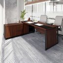 Ver imagem 1 de Mesa Executiva com Armário Lateral e Caixa de Tomadas 3 Gavetas 180cm Corporate Louro Preto