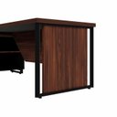 Ver mais imagens de Mesa Executiva com Armário Lateral e Caixa de Tomadas 3 Gavetas 180cm Corporate Louro Preto