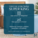 Ver imagem 7 de Conjunto Cama Casal King Size Lory 200 Fios Bordado 100%algodao Verity:azul