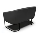 Ver imagem 2 de Sofá Namoradeira 2 Lugares Base Industrial Preto Stella Corino D03 - D'Rossi Cor Preto