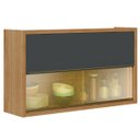 Ver imagem 1 de Armário Aéreo 2 Portas C/ Vidro Opala Carvalho/grafite