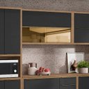 Ver imagem 4 de Armário Aéreo 2 Portas C/ Vidro Opala Carvalho/grafite