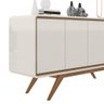 Buffet Channel Industrial Luxo Moderno 4 Portas 100% Mdf Nature com Off White - 3