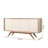 Buffet Channel Industrial Luxo Moderno 4 Portas 100% Mdf Nature com Off White - 4