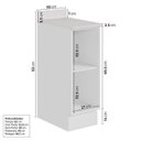 Ver imagem 3 de Balcão Planejado 1 Porta 30cm com Tampo com Rodapé Ipanema CabeCasa MadeiraOriginals Branco/Acáci