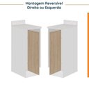 Ver imagem 5 de Balcão Planejado 1 Porta 30cm com Tampo com Rodapé Ipanema CabeCasa MadeiraOriginals Branco/Acáci