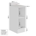 Ver imagem 3 de Balcão 1 Porta 30cm com Tampo com Rodapé Ipanema CabeCasa MadeiraOriginals Branco/Acácia
