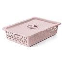 Ver imagem 1 de Cesto Organizador Raso com Tampa - Rosa