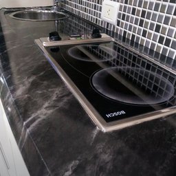 Papel de Parede Mármore Silver Black Preto Prata Vinil Adesivo Impermeável Lavável Pia Box 2m X 60cm - 2