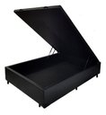 Ver imagem 1 de Base Box Baú Casal 1,38 X 1,88 Chapa Compensado Cor Preto Corino