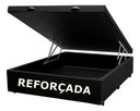 Ver imagem 2 de Base Box Baú Casal 1,38 X 1,88 Chapa Compensado Cor Preto Corino