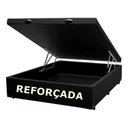 Ver imagem 2 de Base Box Baú Casal 1,38 X 1,88 Chapa Compensado Cor Preto Corino
