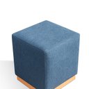 Ver imagem 1 de Puff para Sala de Estar Linho 47x50cm Leti Azul