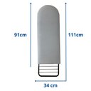 Ver imagem 5 de Tábua Mesa de Passar Roupa Dobrável e Regulável Grande Preta