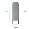 Tábua Mesa de Passar Roupa Dobrável e Regulável Grande Preta - 5