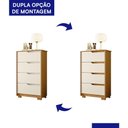 Ver imagem 3 de Cômoda Sole 4 Gavetas Off White/cinamomo - Móveis Albatroz