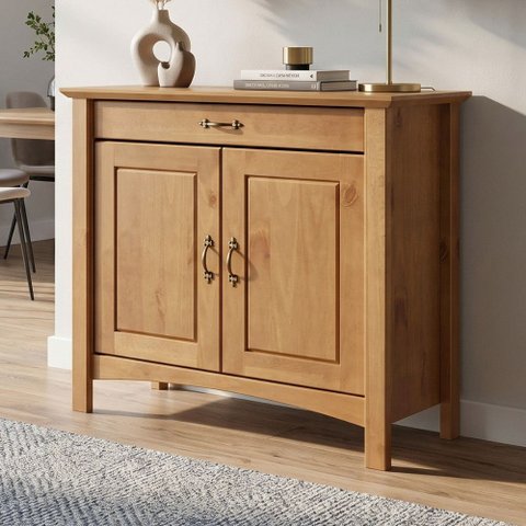 Buffet para Sala de Jantar 93cm Madeira Maciça Lira M06 Carvalho Fosco - Lyam Decor