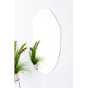Ver imagem 4 de Espelho Grande Organico Lapidado Decorativo Sala Hall Parede 115 X 60 Cm Moderno C/ Suporte