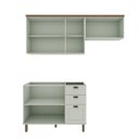 Ver imagem 2 de Cozinha Compacta com Tampo 6 Portas 3 Gavetas Iluminata 