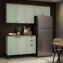 Ver imagem 1 de Cozinha Compacta com Tampo 6 Portas 3 Gavetas Iluminata 