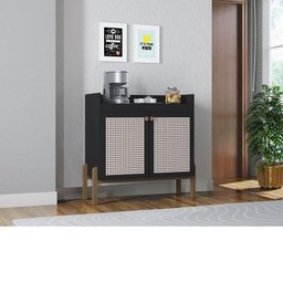 Aparador Buffet Tropical 2 Portas Preto - 1