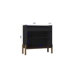 Aparador Buffet Tropical 2 Portas Preto - 4