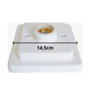 Ver imagem 2 de Kit 10 Plafon Quadrado Bocal Porcelana E-27 Branco - Opl