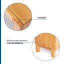 Ver imagem 3 de Cristaleira 2 Portas Vidro Canelado 2 Gavetas Madeira Maciça Piazza Artemobili