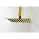 Ver mais imagens de Ducha Chuveiro Teto Inox Dourado 20x20 Suporte Quadrado Slim Luxo Banheiro Piscina Banho Area