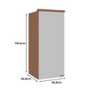 Ver imagem 4 de Guarda Roupa Aereo 1 Porta 1106mm Setiba Plus Rimo Carvalho/fendi