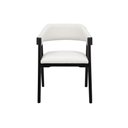 Ver imagem 6 de Cadeira de Jantar Estofada Versalhes Madeira Maciça Preto Luxo:boucle Branco