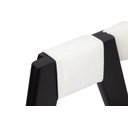 Ver imagem 3 de Cadeira de Jantar Estofada Versalhes Madeira Maciça Preto Luxo:boucle Branco