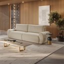 Ver imagem 5 de Sofá Living Arcale 2,40m em Tecido Chenile Pés de Madeira