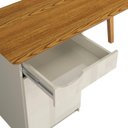 Ver imagem 4 de Mesa / Escrivaninha Pr Estilo Retrô Moderno Cor Off White / Cumaru Pt