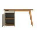 Ver imagem 3 de Mesa / Escrivaninha Pr Estilo Retrô Moderno Cor Off White / Cumaru Pt