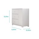 Ver imagem 3 de Cômoda Infantil 100% MDF com 3 Gavetas e 1 Porta Duda