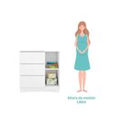 Ver imagem 6 de Cômoda Infantil 100% MDF com 3 Gavetas e 1 Porta Duda