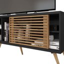Ver imagem 5 de Rack para TV até 55 Polegadas Retrô 136cm em BP Porta Pés em Madeira Maciça Ripada Multiverso