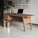Ver imagem 2 de Mesa para Escritório com 02 Gavetas ME4122 Amêndoa - Tecno Mobili