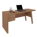Ver imagem 1 de Mesa para Escritório com 02 Gavetas ME4122 Amêndoa - Tecno Mobili