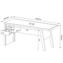 Ver imagem 6 de Mesa para Escritório com 02 Gavetas ME4122 Amêndoa - Tecno Mobili