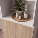 Ver imagem 7 de Estante Malmo 2 Portas 5 Prateleiras MDP 15mm 51cm Branco com Carvalho
