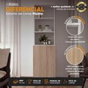 Ver imagem 3 de Estante Malmo 2 Portas 5 Prateleiras MDP 15mm 51cm Branco com Carvalho
