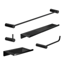 Ver imagem 1 de Kit de Acessórios para Banheiro Preto Fosco 5 Peças 2101or Grego Metal