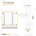 Ver imagem 2 de Prolongador Extensor para Portão Pet 68cm de Altura Extensor de 15cm Branco Itagold